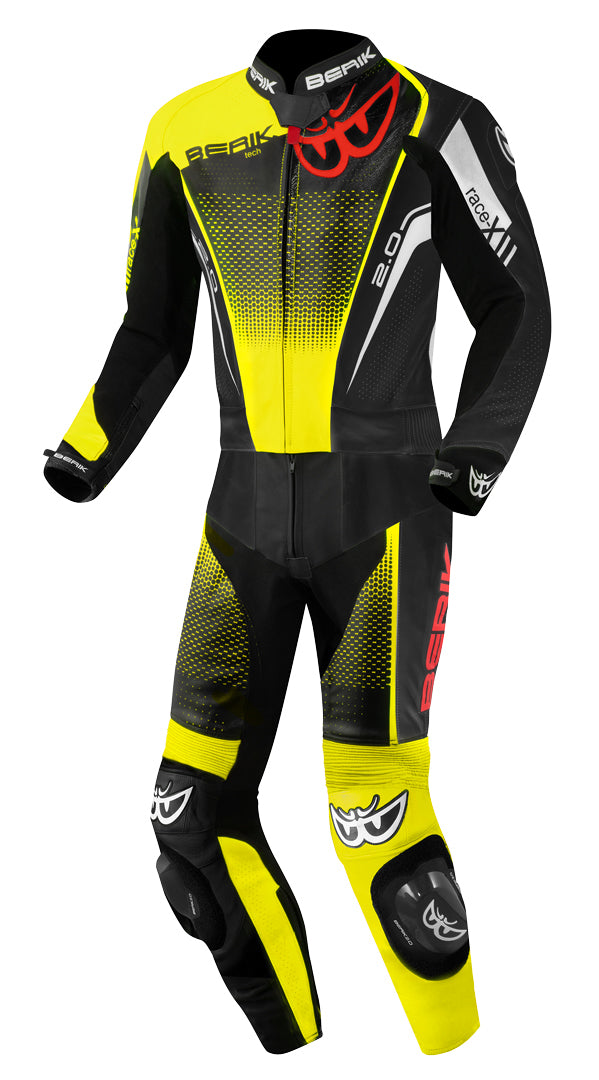 Berik XR-Ace Evo perforated 2-Piece Motorcycle Leather Suit#color_black-red-yellow