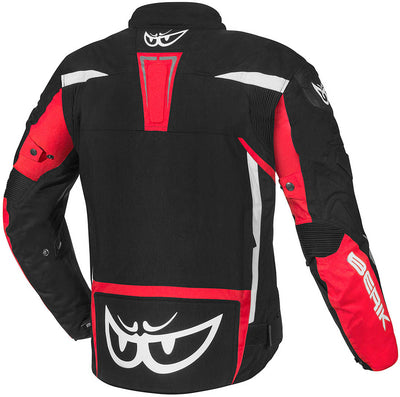 Berik Bad Eye Waterproof Motorcycle Textile Jacket#color_black-white-red