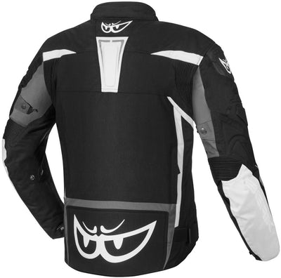 Berik Bad Eye Waterproof Motorcycle Textile Jacket#color_black-white