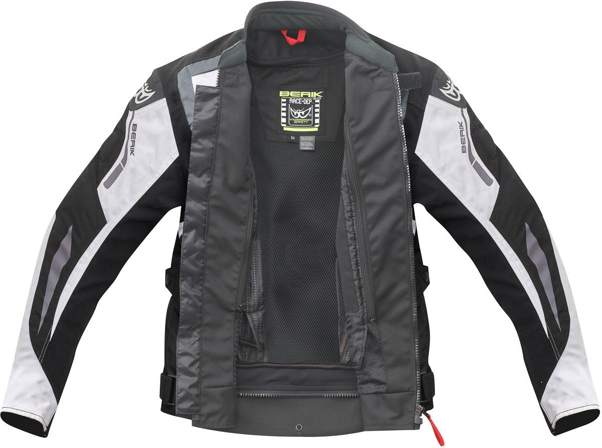 Berik Bad Eye Waterproof Motorcycle Textile Jacket#color_black-white