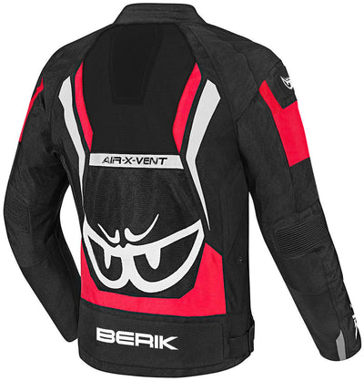 Berik Imola Air Motorcycle Textile Jacket#color_black-white-red