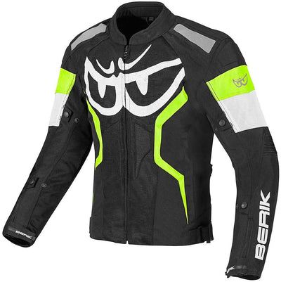 Berik Imola Air Motorcycle Textile Jacket#color_black-white-yellow