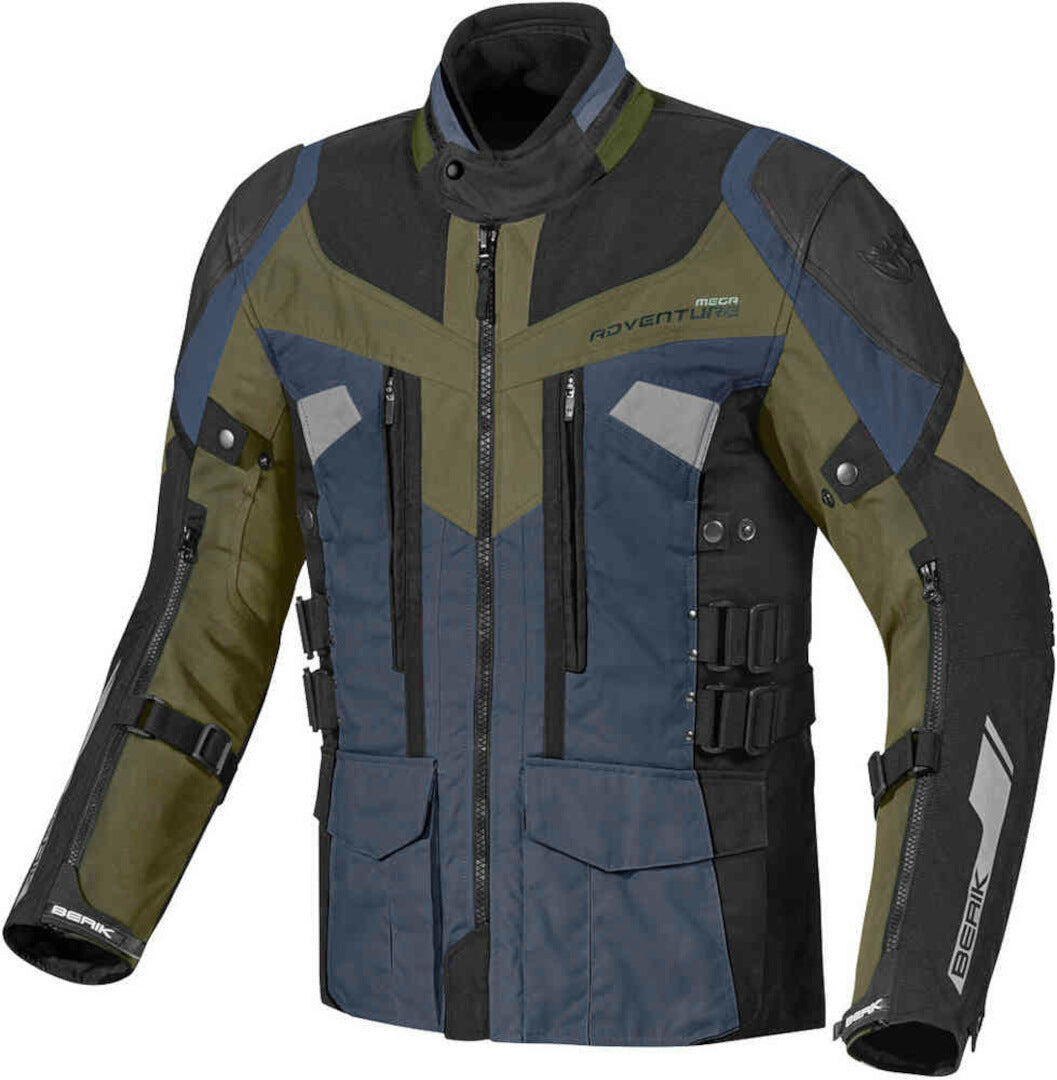 Berik Striker waterproof 3in1 Motorcycle Textile Jacket#color_green-black-dark-grey