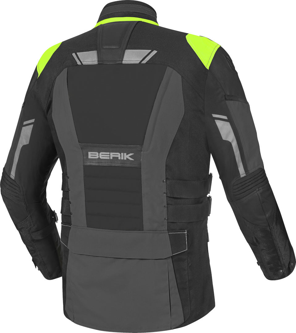 Berik Striker waterproof 3in1 Motorcycle Textile Jacket#color_dark-grey-black-fluo-yellow