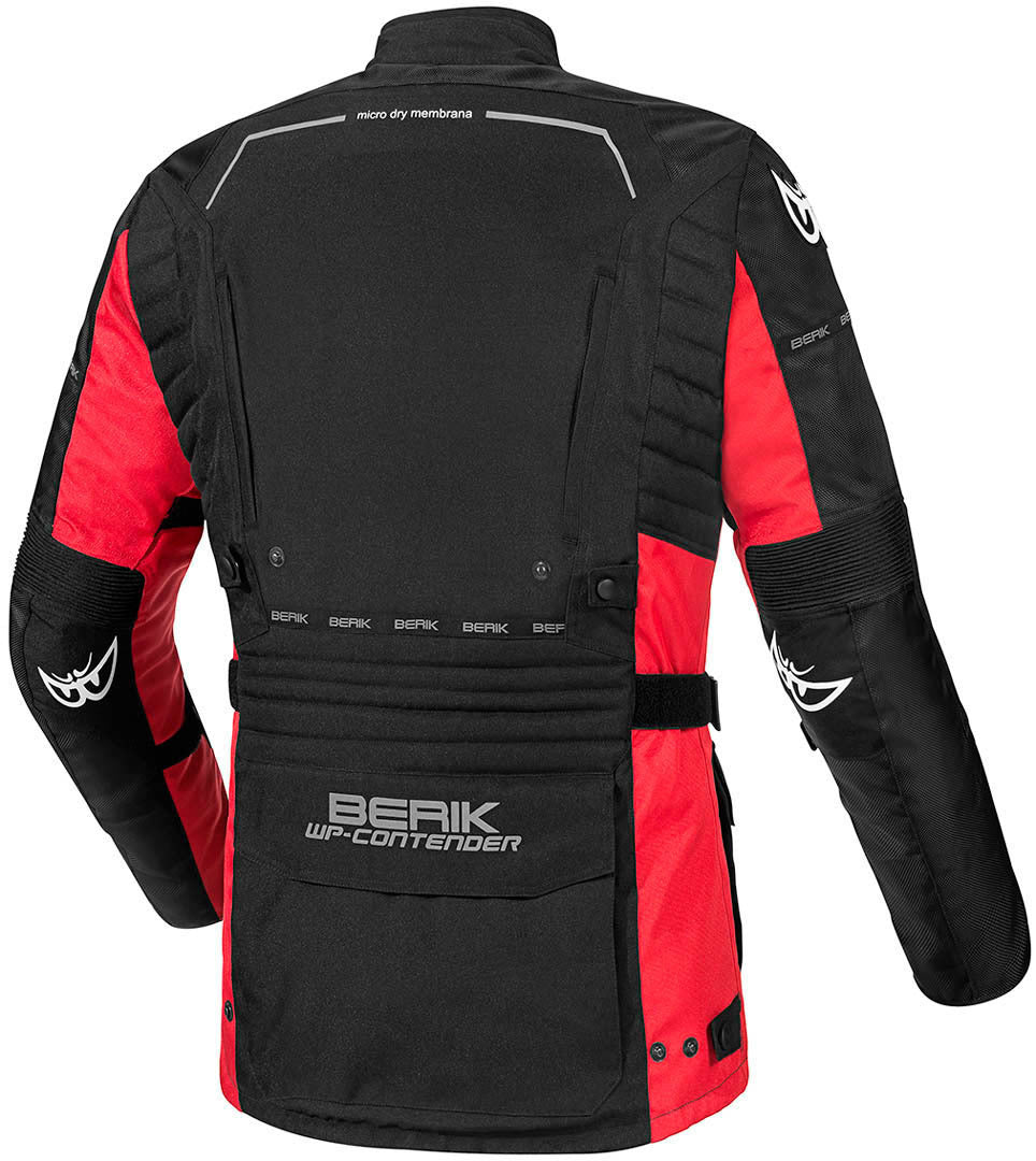 Berik Torino Waterproof Motorcycle Textile Jacket#color_black-red