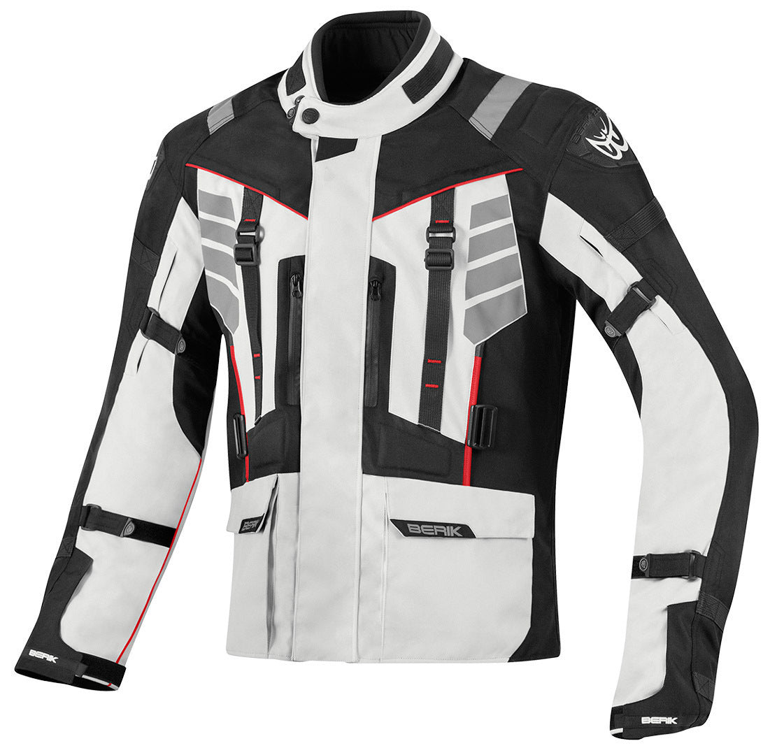 Berik Avenue Motorcycle Textile Jacket#color_black-light-grey