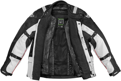 Berik Avenue Motorcycle Textile Jacket#color_black-light-grey