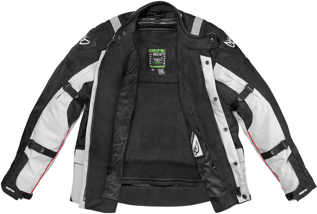 Berik Avenue Motorcycle Textile Jacket#color_black-light-grey