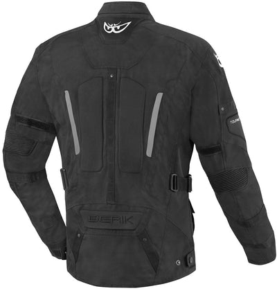 Berik Spencer waterproof Motorcycle Textile Jacket#color_black