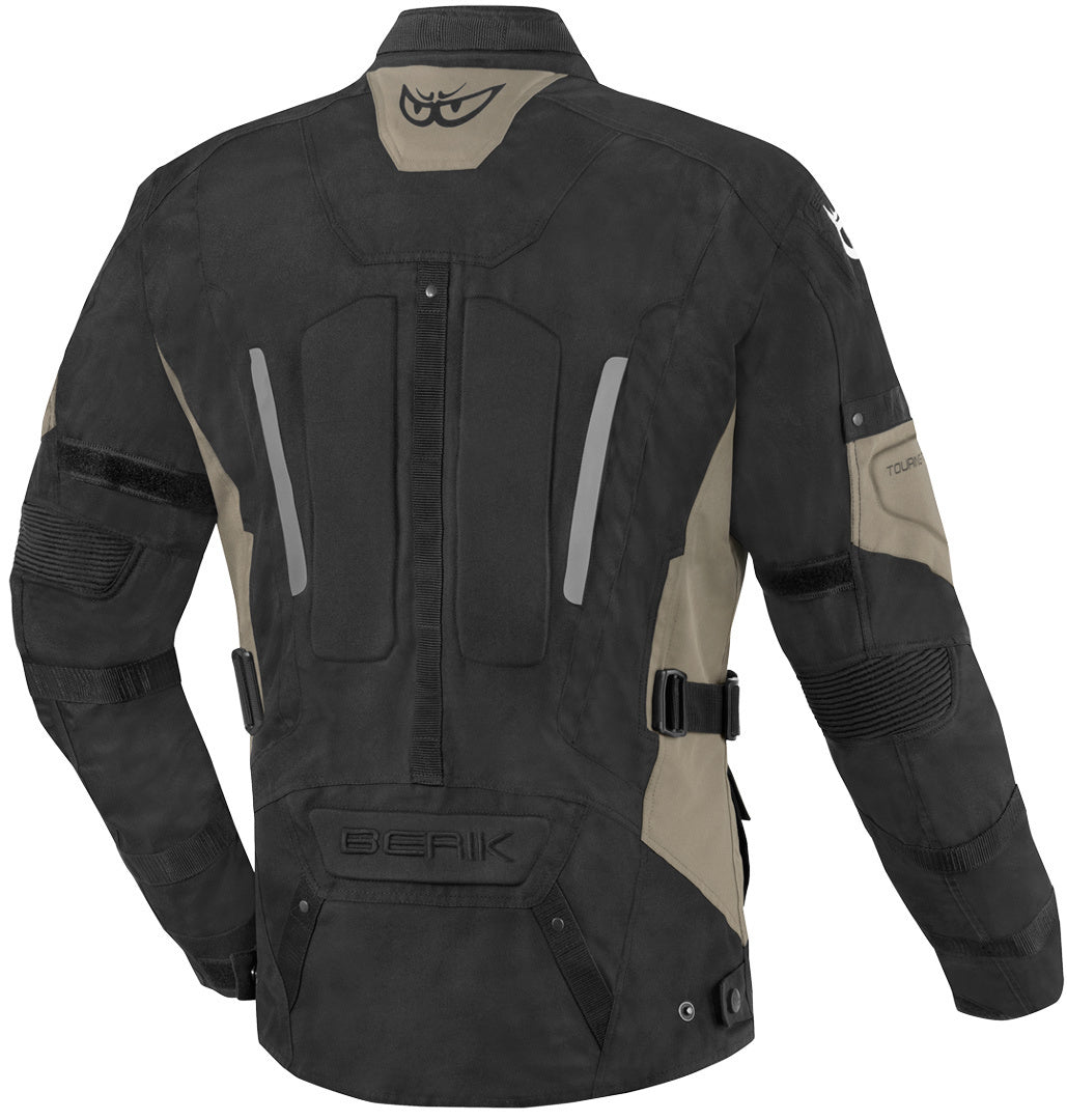 Berik Spencer Waterproof Motorcycle Textile Jacket#color_black-beige