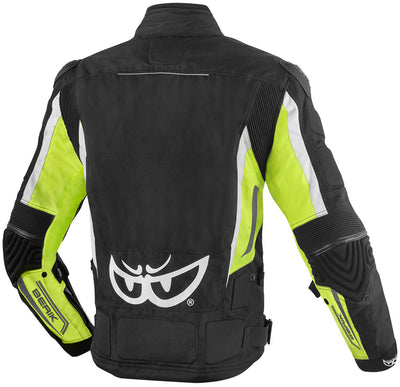 Berik Endurance Waterproof Motorcycle Textile Jacket#color_black-white-yellow