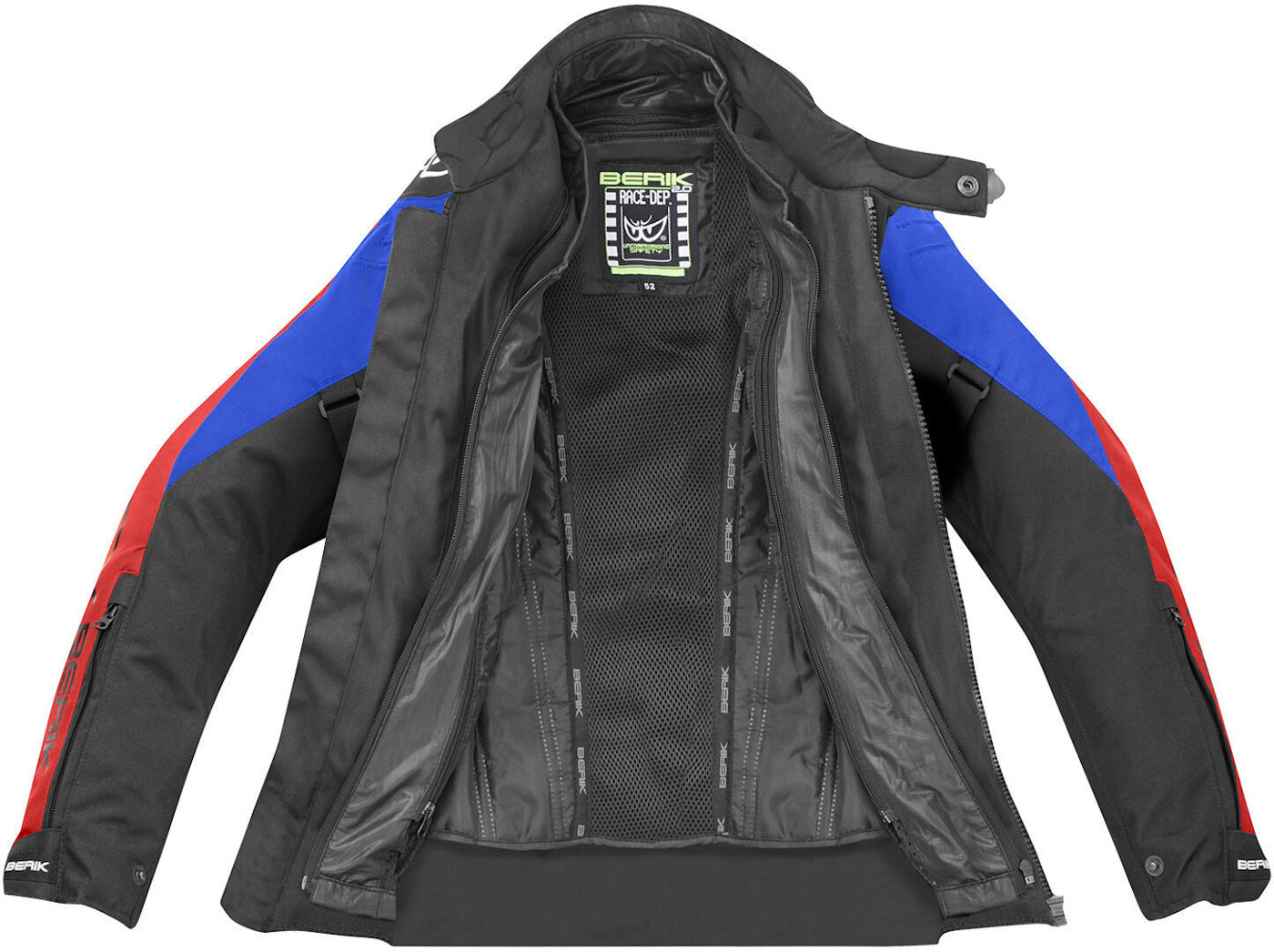 Berik Safari Pro Waterproof 3in1 Motorcycle Textile Jacket#color_black-red-blue