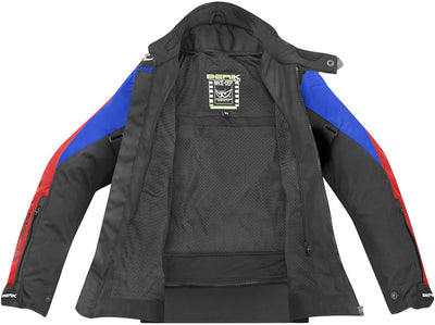 Berik Safari Pro Waterproof 3in1 Motorcycle Textile Jacket#color_black-red-blue