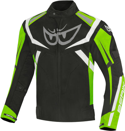 Berik The Eye Waterproof Motorcycle Textile Jacket#color_black-green