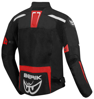 Berik X-Speed Air Motorcycle Textile Jacket#color_black-red