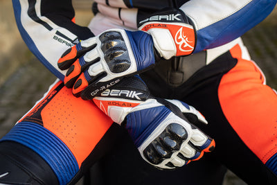 Berik Zoldar Motorcycle Gloves#color_black-white-red-blue