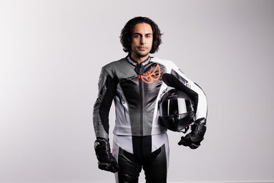 Berik XR-Ace Evo perforated 2-Piece Motorcycle Leather Suit#color_black-grey-white