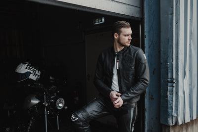 Berik Classic Racer Motorcycle Leather Jacket#color_black