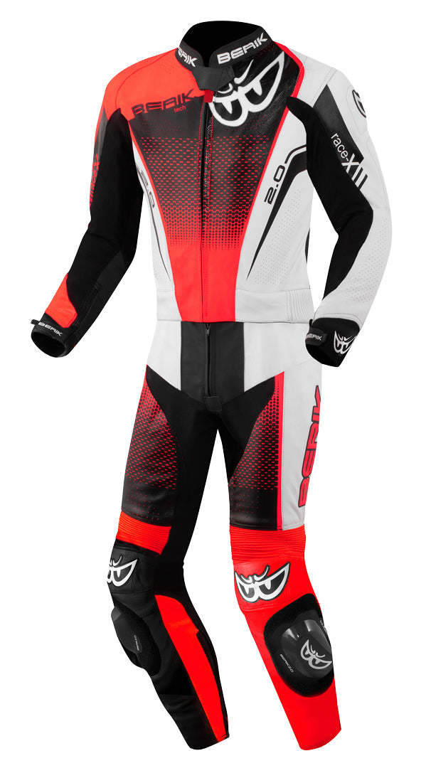 Berik XR-Ace Evo perforated 2-Piece Motorcycle Leather Suit#color_black-red-white